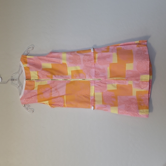 Lilly Pulitzer Jubile Patch Work Skort Shift Dress Elephant Pink Orange Size 2 - Picture 7 of 12